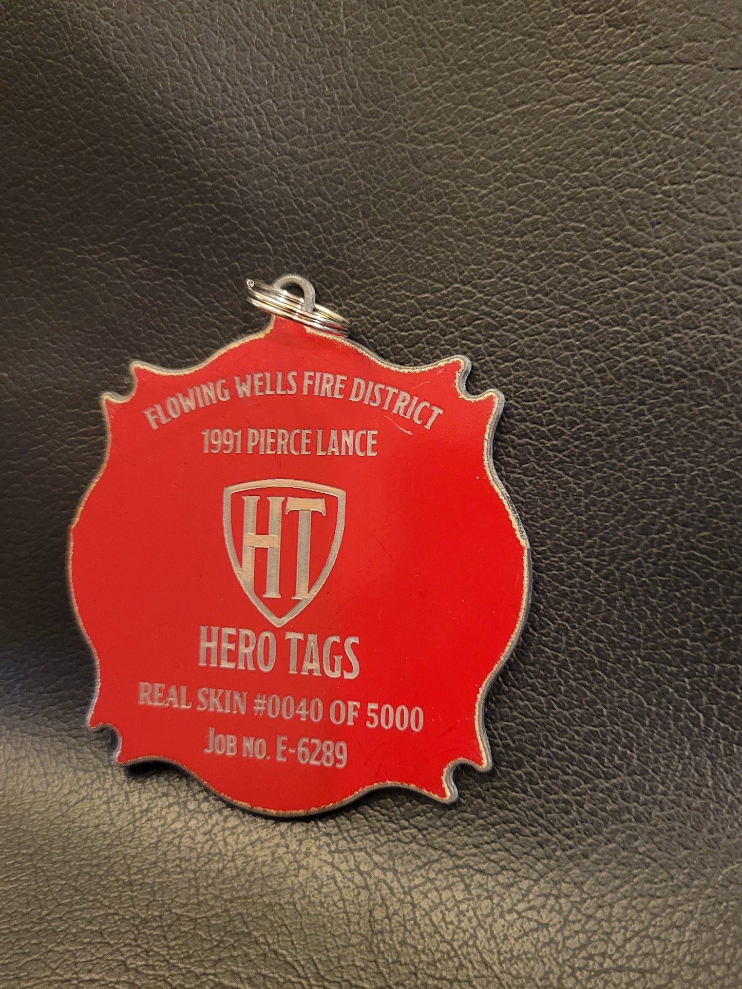 Hero tags real skin from a real fire truck "RED steel" Tag