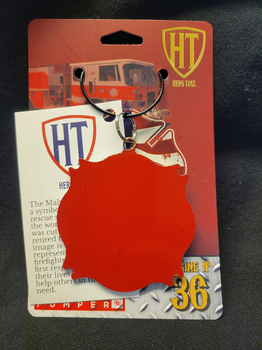 Herotags Plain Maltese "Red Steel" Tag